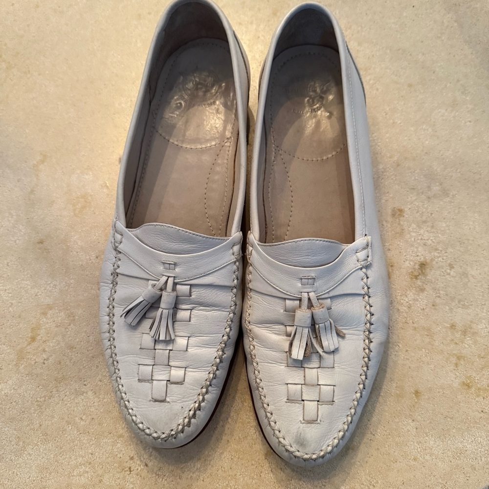 Florsheim White Loafers with Tassels